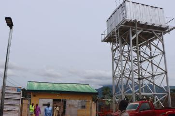 A 50,000l water tank.