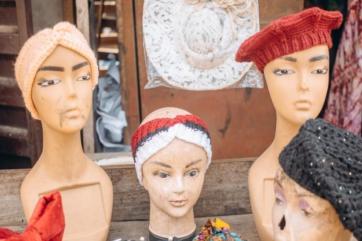 A collection of headpieces designed by oluwayemisi after completing training in the girl-h program.