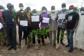 Youths engaged in tree-planting exercise in yobe state.
