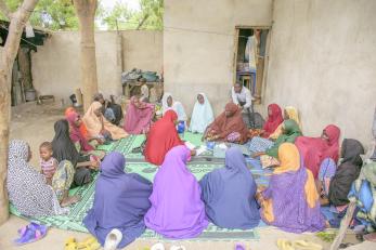 A savings group having their weekly meeting.