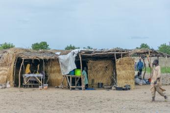 Nguro soye’s empty market that also doubles as the motor park.