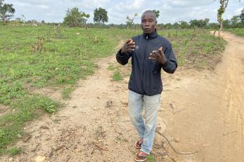 Dangara moses emmanuel, a youth leader and farmer from bakumba community.