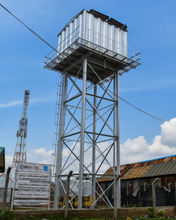 A water facility constructed in a community in nigeria.