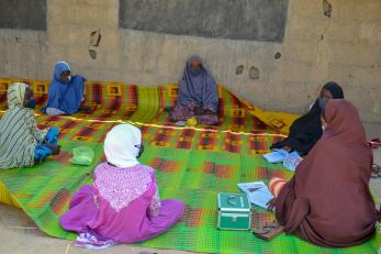 Adolescent girls meeting together.