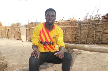 Saidu Saleh, resident of Dikumari community and member of the Water Consumer Association.