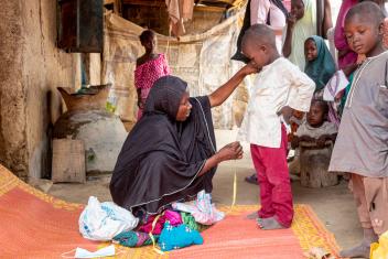 In Nigeria, violence has forced many young people from their homes. To rebuild her life, Fanna participated in Mercy Corps’ vocational training for tailoring. With her new skills, she’s better able to support her family.