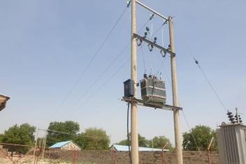 One of five transformers given to Bama by Mercy Corps.